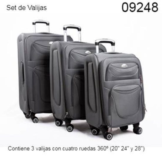 Inter Presentes. VALIJAS EN SET X3 AZUL/BORDO 4.22c